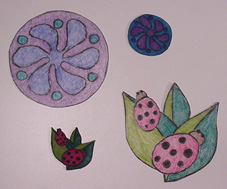 Shrinky Dinks - before and after