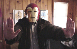 Iron Man Mask being worn
