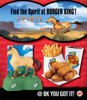 Spirit: Stallion of the Cimarron toys at Burger King