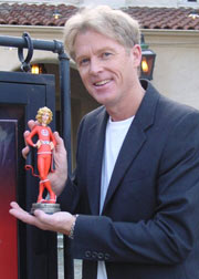 william katt with the greatest american hero maquette
