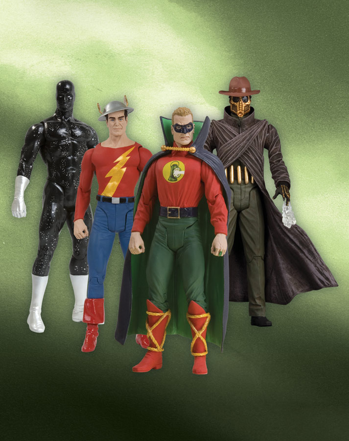 JUSTICE SOCIETY OF AMERICA SERIES 1 ACTION FIGURES DESIGNED BY ALEX ROSS
