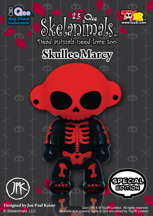 Jon Paul Kaiser - Special Edition Skelanimals Qee - Skullee Marcy Blood Red Edition