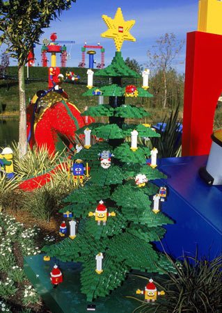 holiday display at legoland california