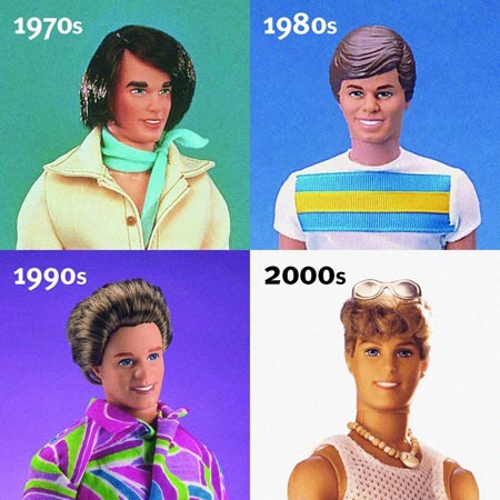ken doll through the years
