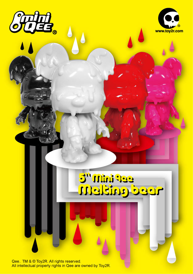 Toy2R's New 5 Inch Mini Qee Spike Bear and Melting Bear Collection